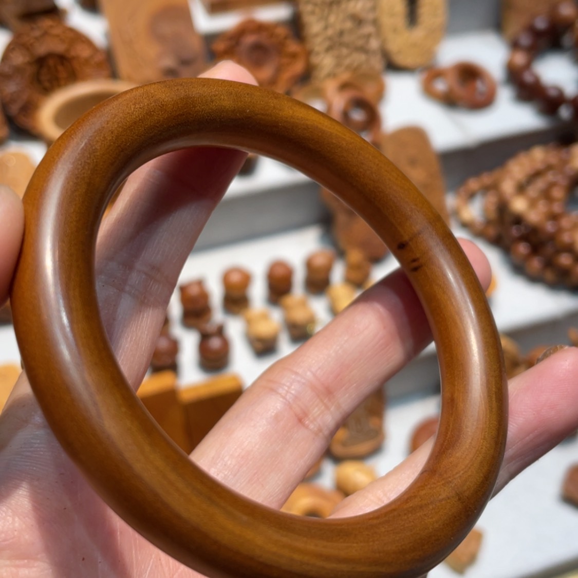 【闪购商品】檀香木其他手镯58圈⭕微瑕