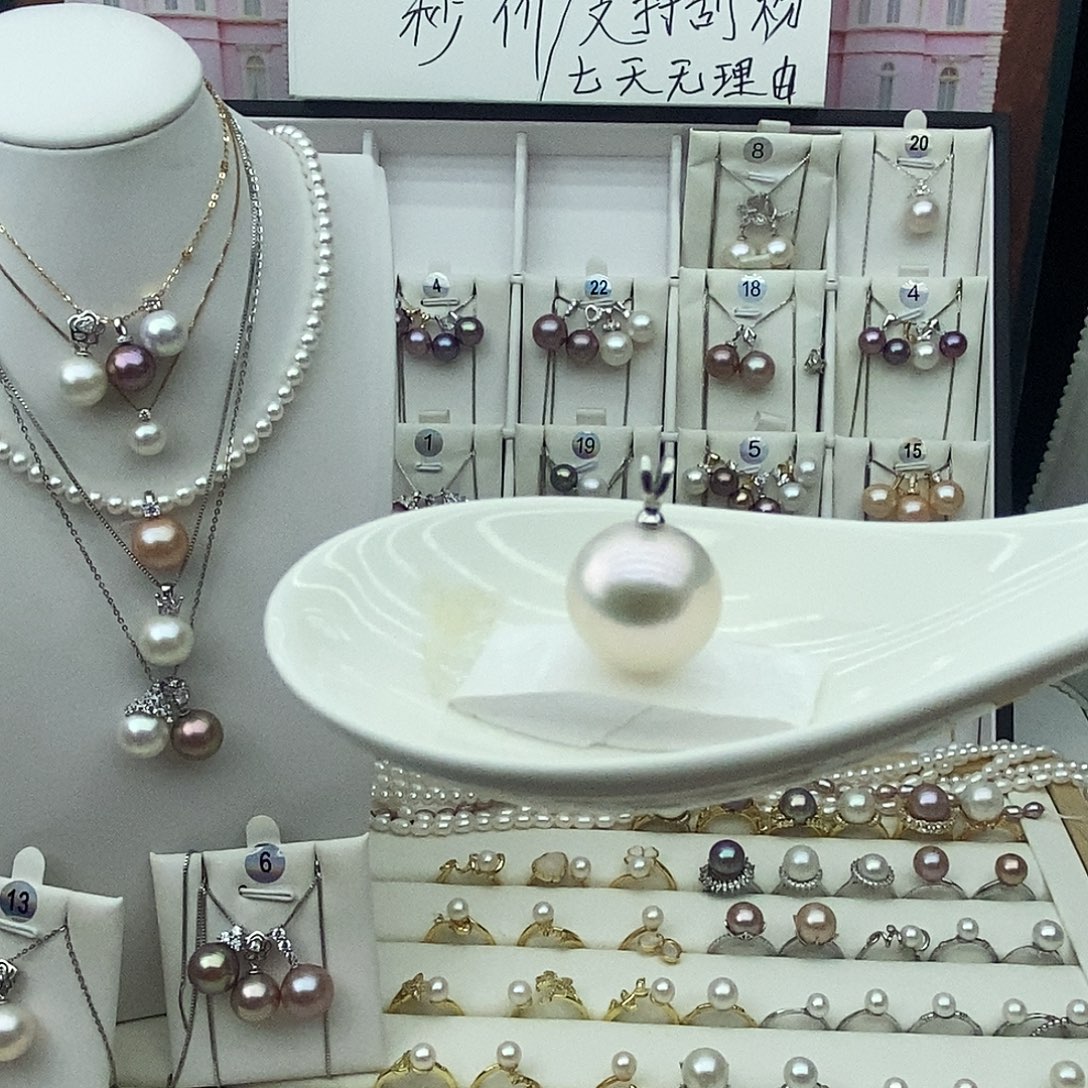 吊坠(不含链)淡水珍珠银S925镶嵌