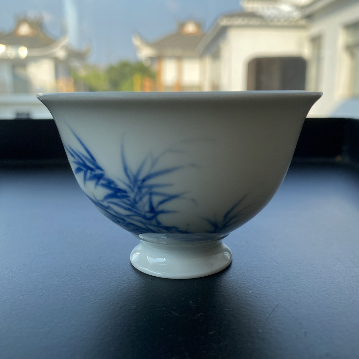 寅清全手绘青竹主人杯