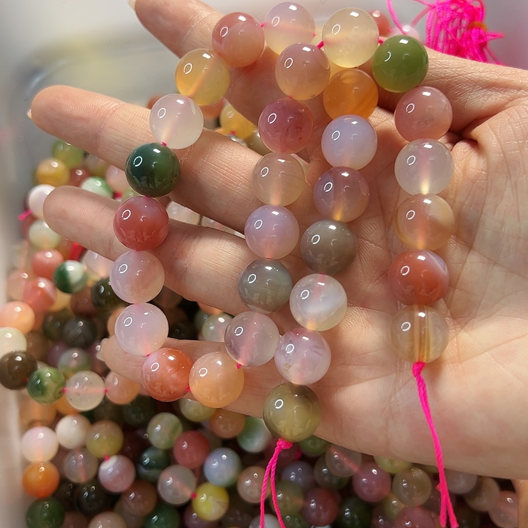 玛瑙/玉髓未镶嵌珠宝半成品卡12盐源玛瑙一条