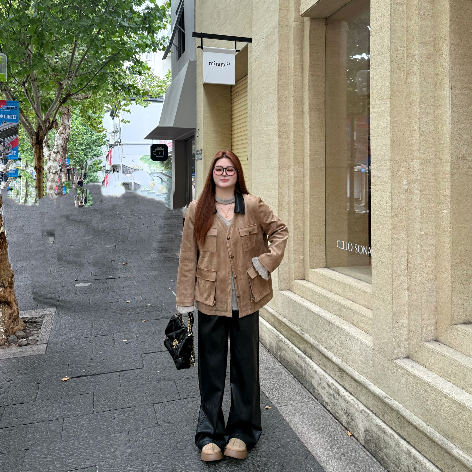 维维&南岛风大码女装2025秋冬新款胖mm宽松显瘦休闲外套ZWW1008