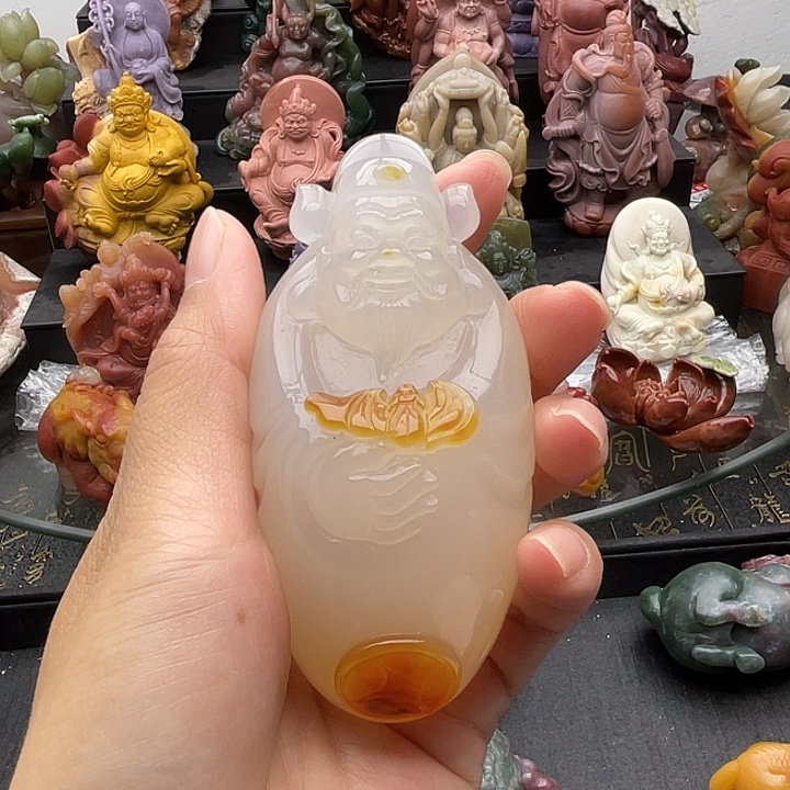 玛瑙/玉髓未镶嵌手把件