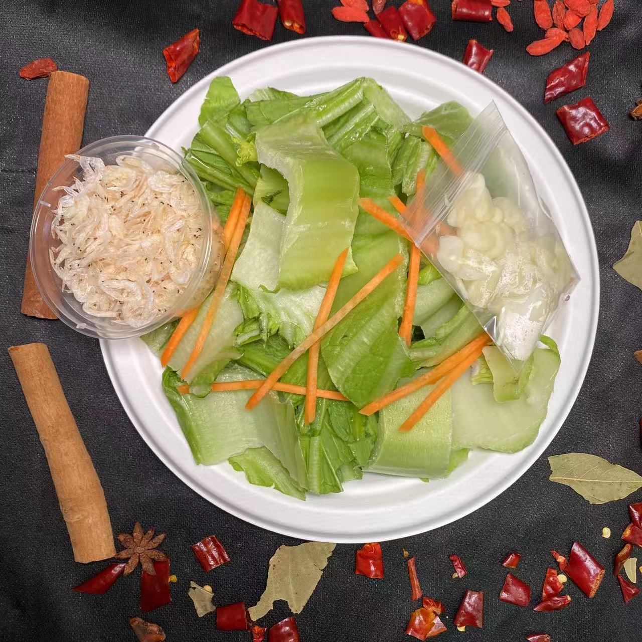 虾米炒芥菜（300g)