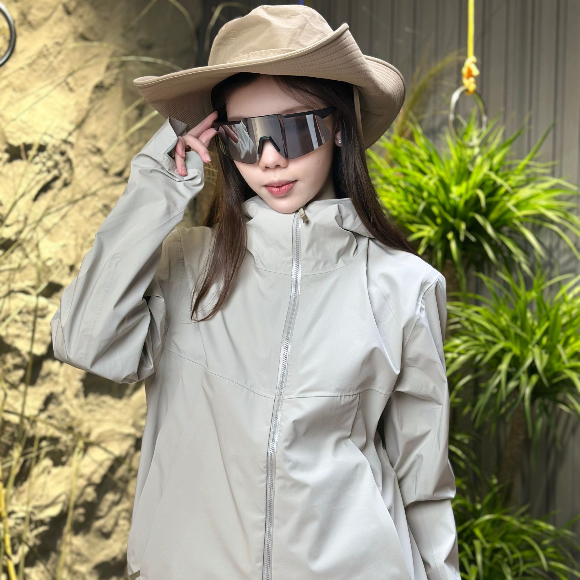 【龙龙专属】秋季情侣款连帽开衫防风防水户外全压胶冲锋衣17063