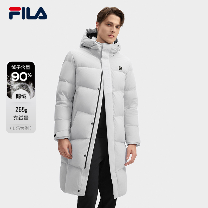 Fila/斐乐男【FILA高质VC羽绒】冬季百搭加厚长款羽绒服F11M443908F