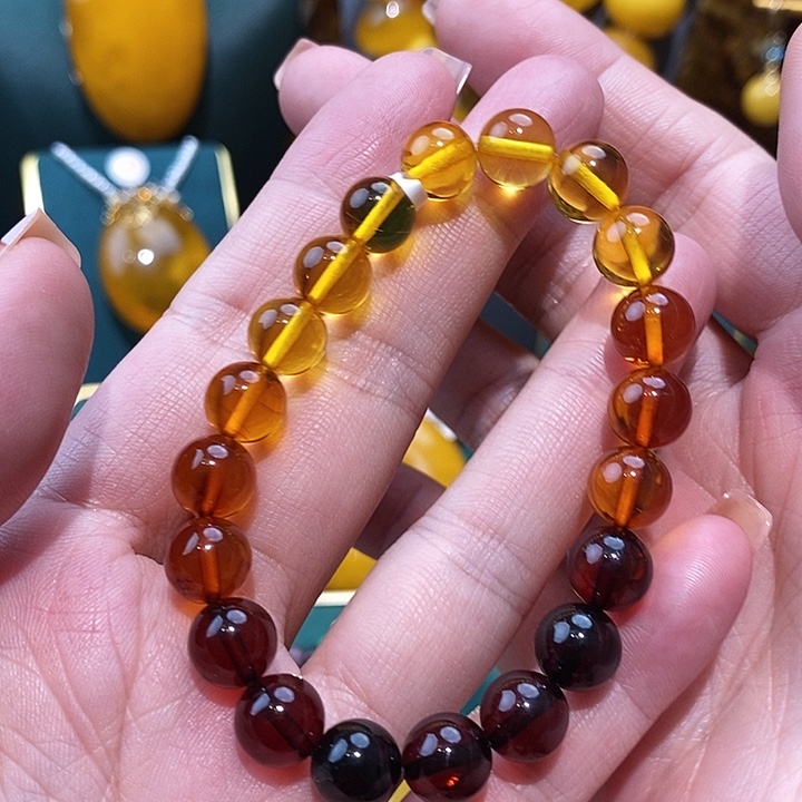 琥珀手串未镶嵌手串