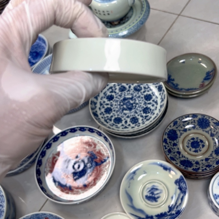 瓷片白素胎实心盖置微瑕