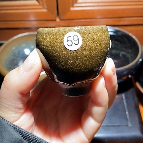 茶盏柴烧的手工漱口盏