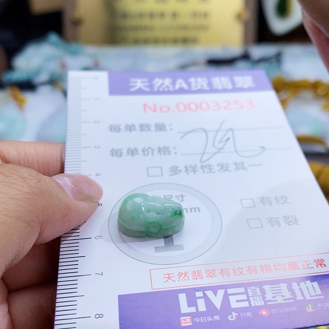 翡翠未镶嵌颈饰3253