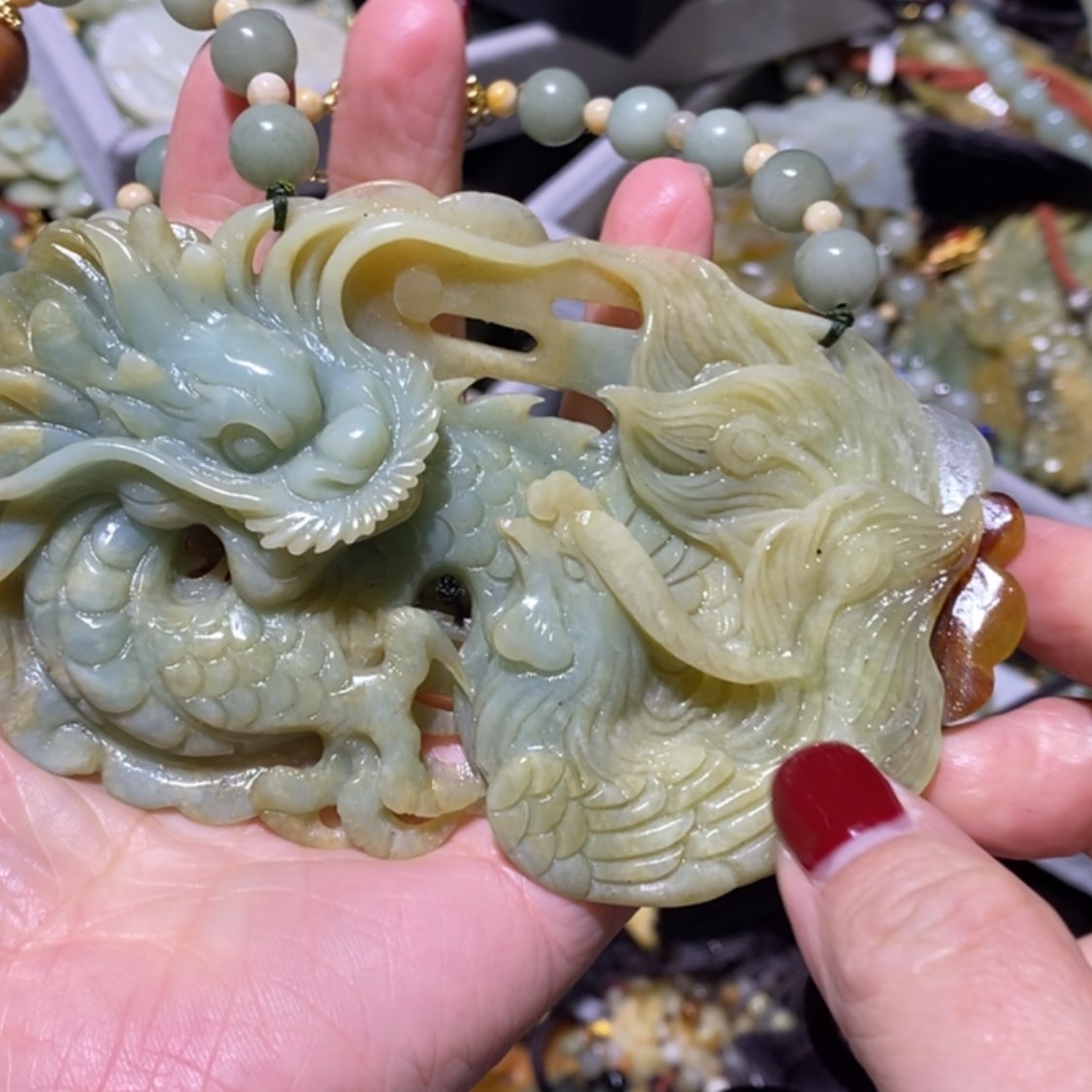 【闪购商品】岫玉毛衣链未镶嵌