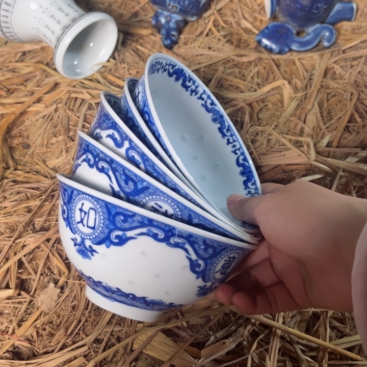 瓷片晓*攀景德镇陶瓷五个
