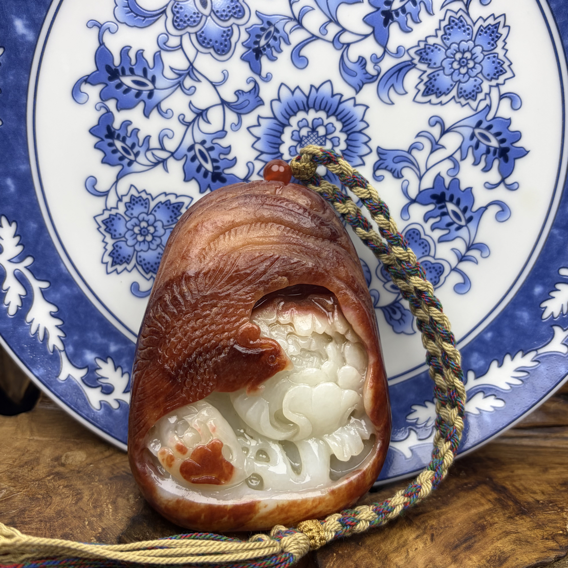 新建和田玉.403克，花开富贵