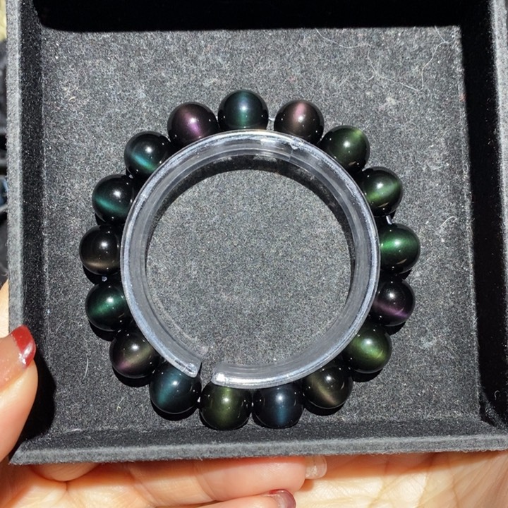 黑曜岩手链未镶嵌喵**?