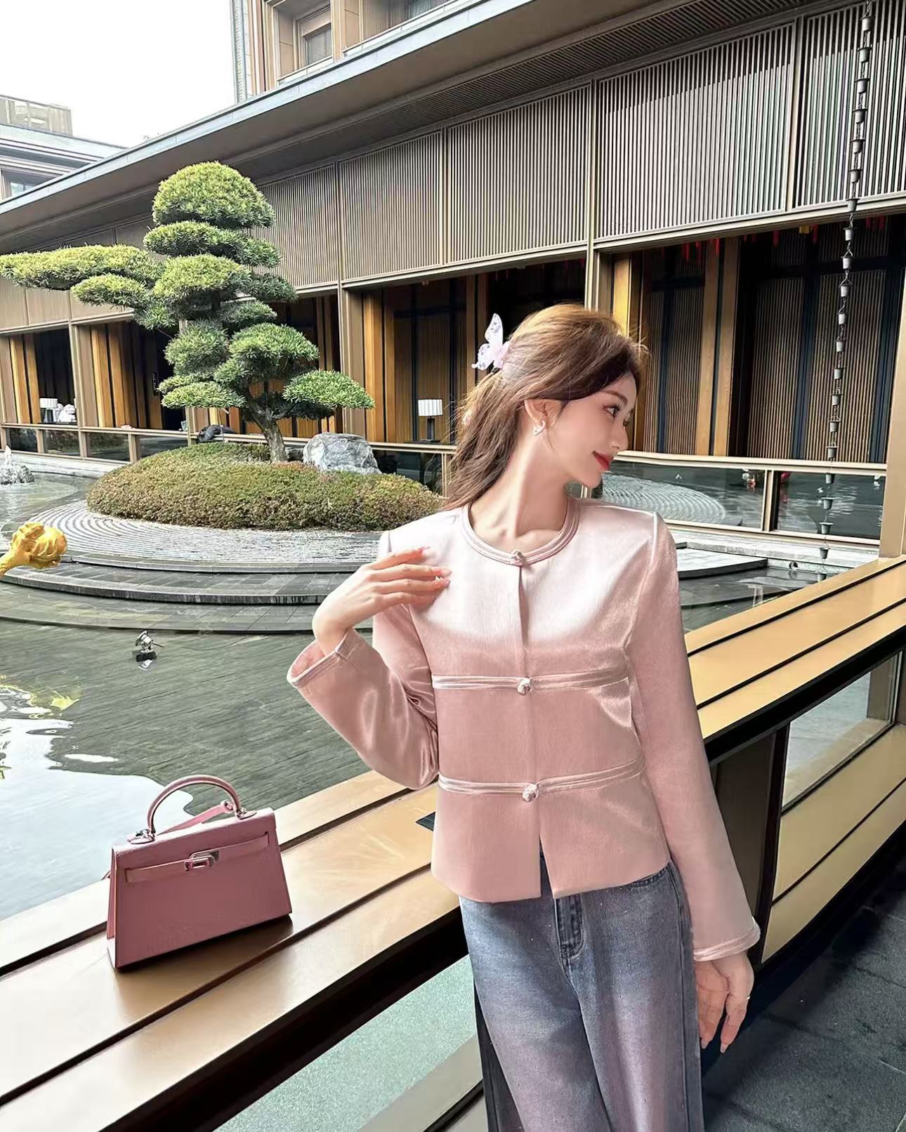 【杭州•TNT】NN2494气质外套轻奢时尚休闲百搭圆领