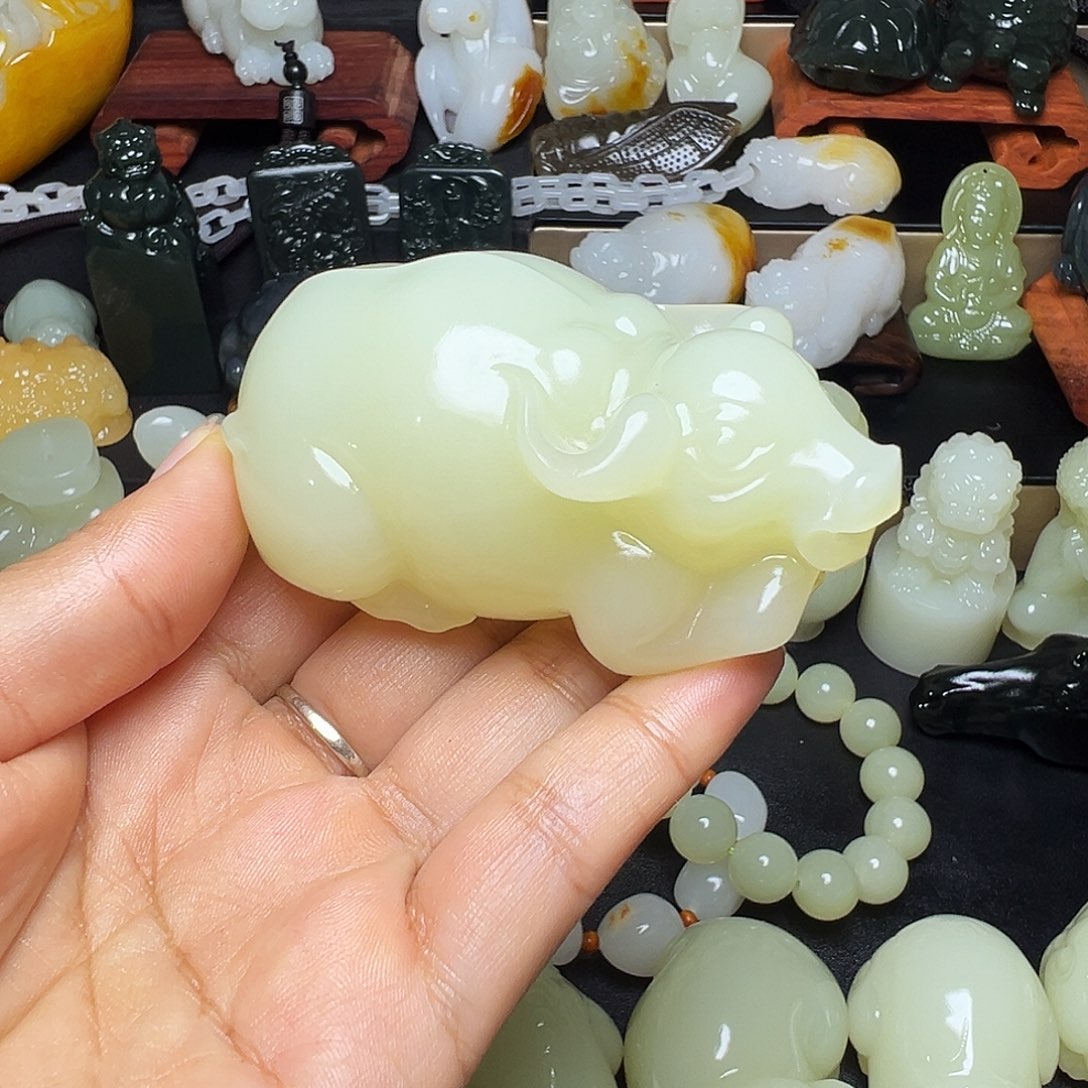 开***天软玉未镶嵌把件新疆天然精品料子