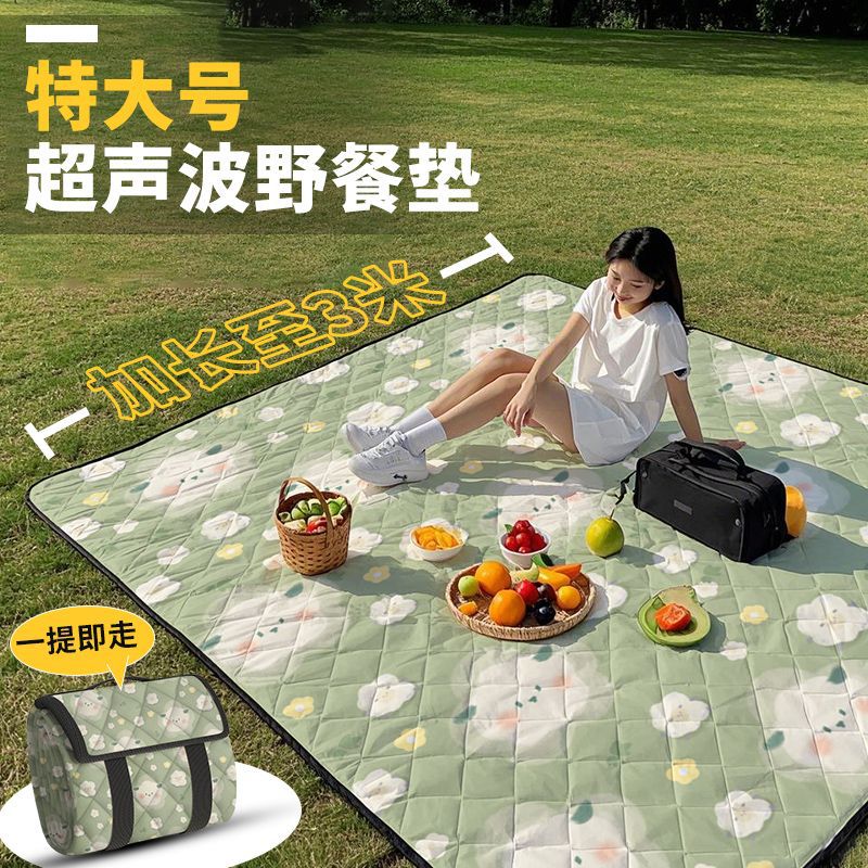 新疆包邮特大3米野餐垫防潮垫加厚户外露营垫音乐节坐垫沙滩2025