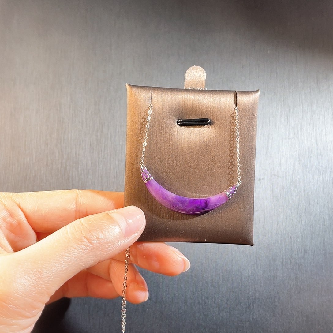 18K金镶嵌苏纪石（舒俱来）南非舒俱来老矿料项链