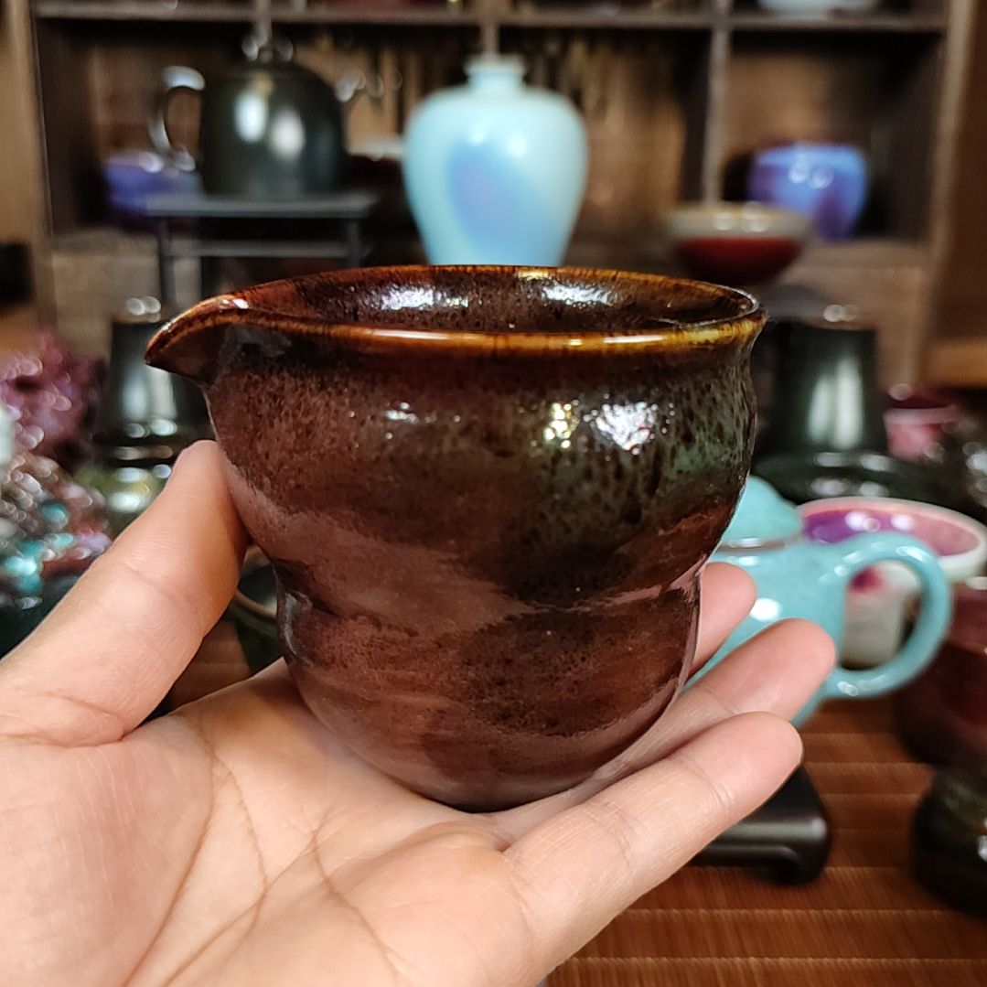 摆件钧窑瓷器钧窑瓷器公道杯