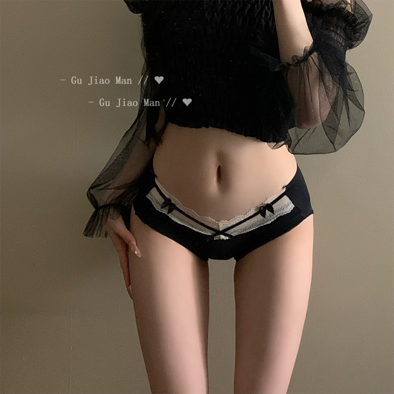 日系少女甜美纯欲风蕾丝边内裤女性感舒适薄款女士三角裤