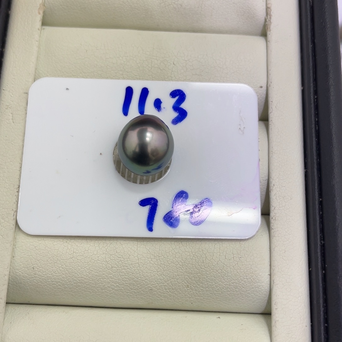 海水珍珠裸珠11.3mm炫彩大溪地