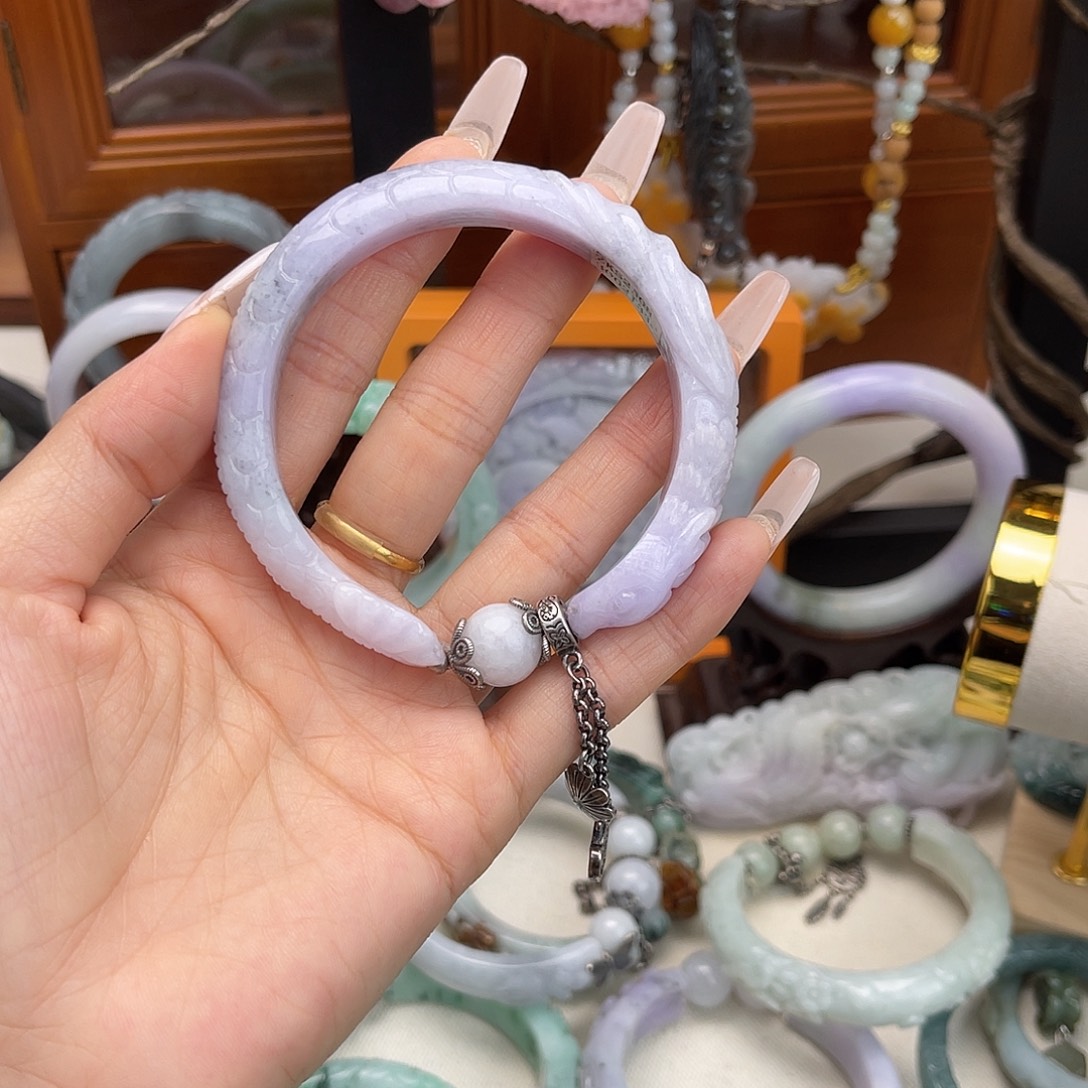 人***鱼翡翠未镶嵌手链手镯