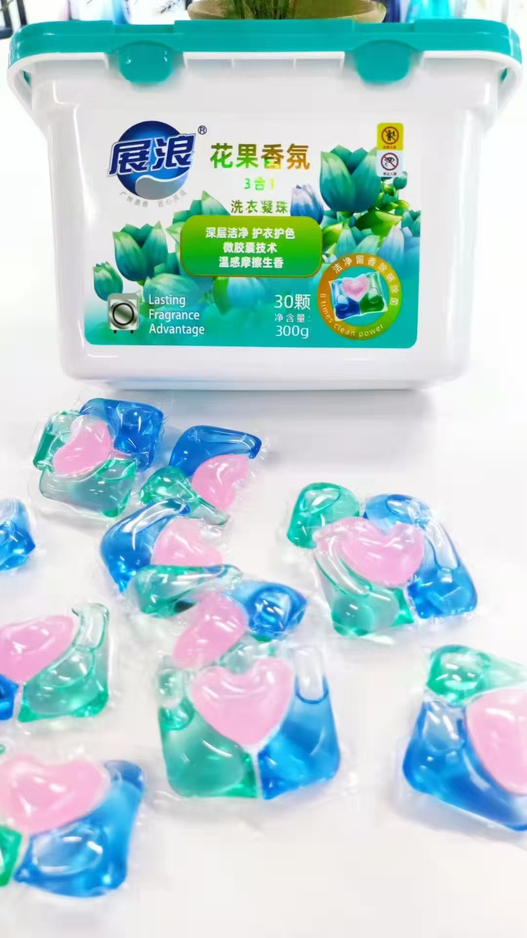 展浪花果香氛3合1洗衣凝珠