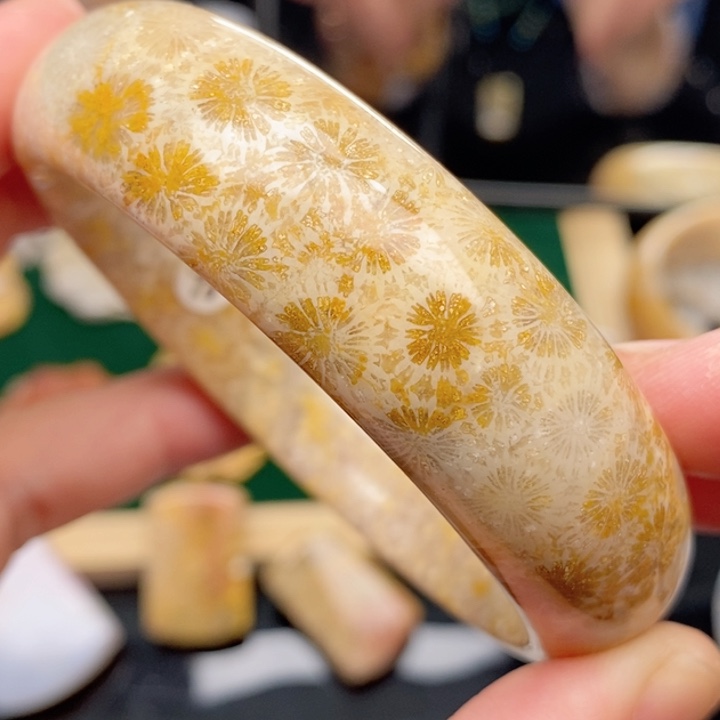 硅化珊瑚（珊瑚玉）手镯未镶嵌60.4