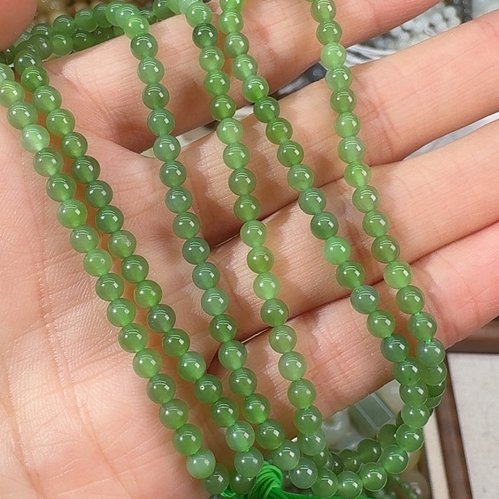 和田玉（碧玉）未镶嵌颈饰4mm