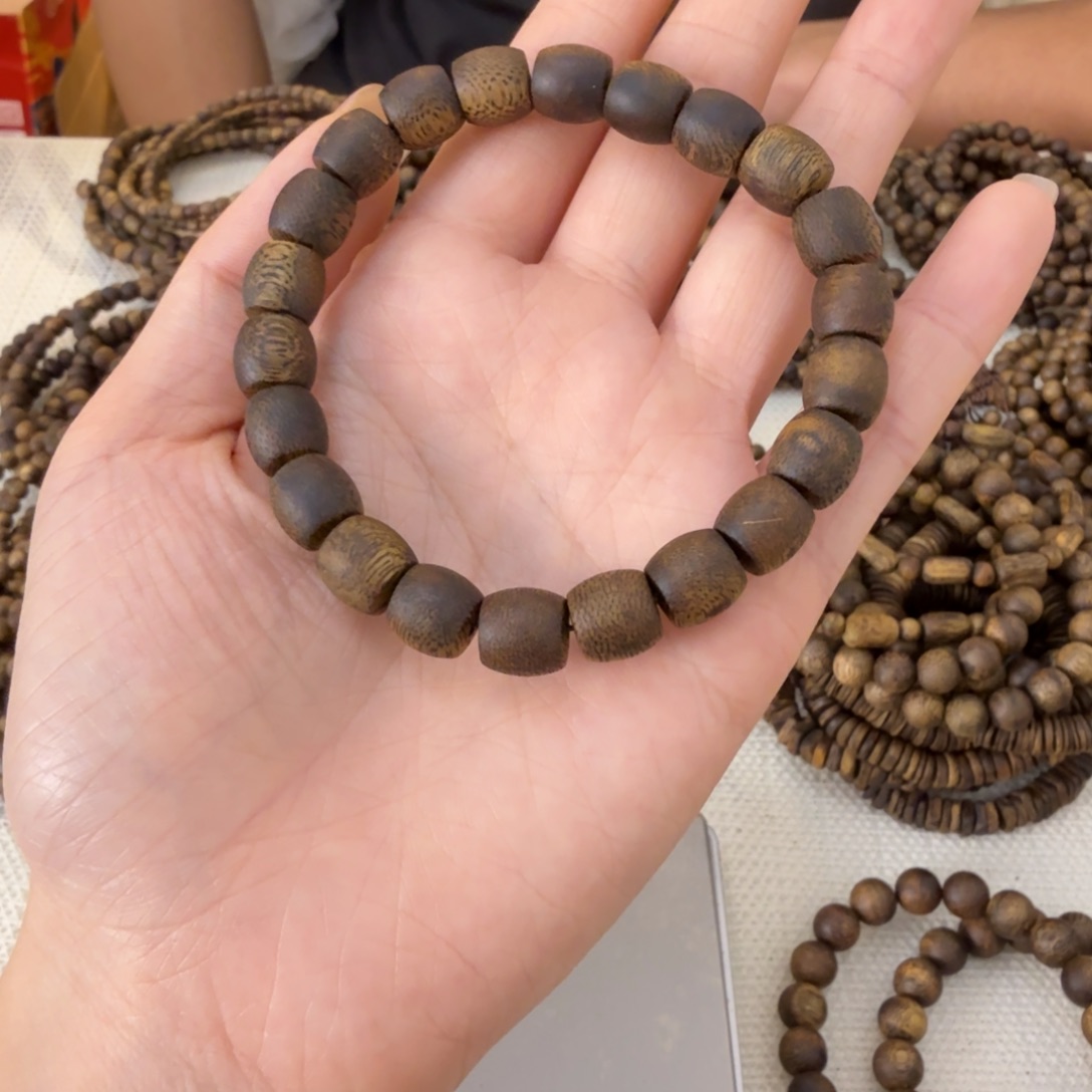 沉香沉香碎屑鼓珠09单圈7克多样性发一