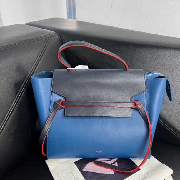 95新 Celine/思琳 捐金沉珠/拼色鲶鱼单肩