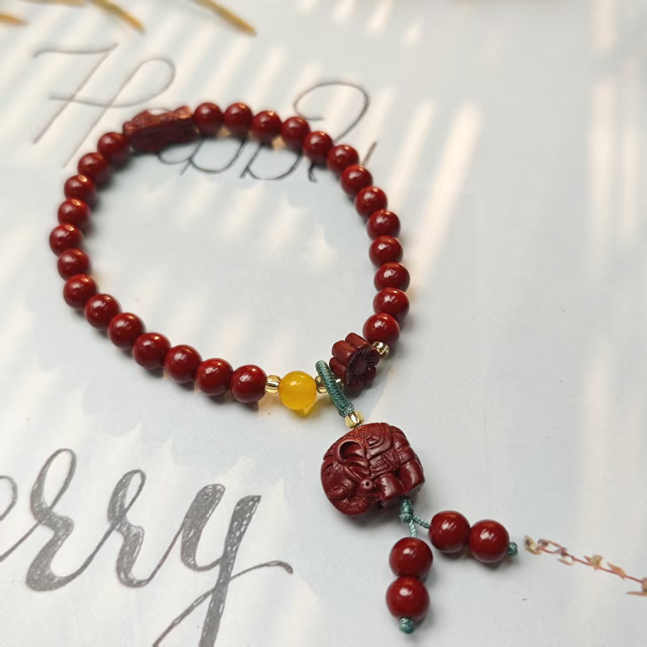 天然辰砂【象山行】朱砂设计手链6+（多样发其一）YS147