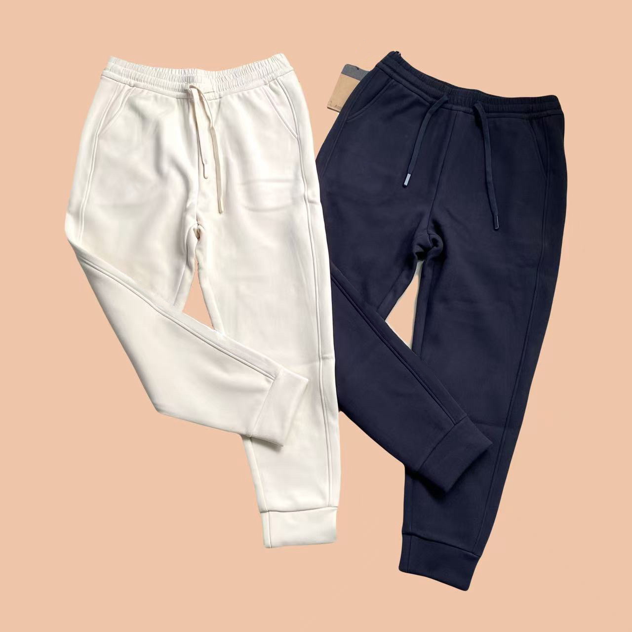 B方面轻奢级超重磅400g立体字母立体面料加厚束腿裤