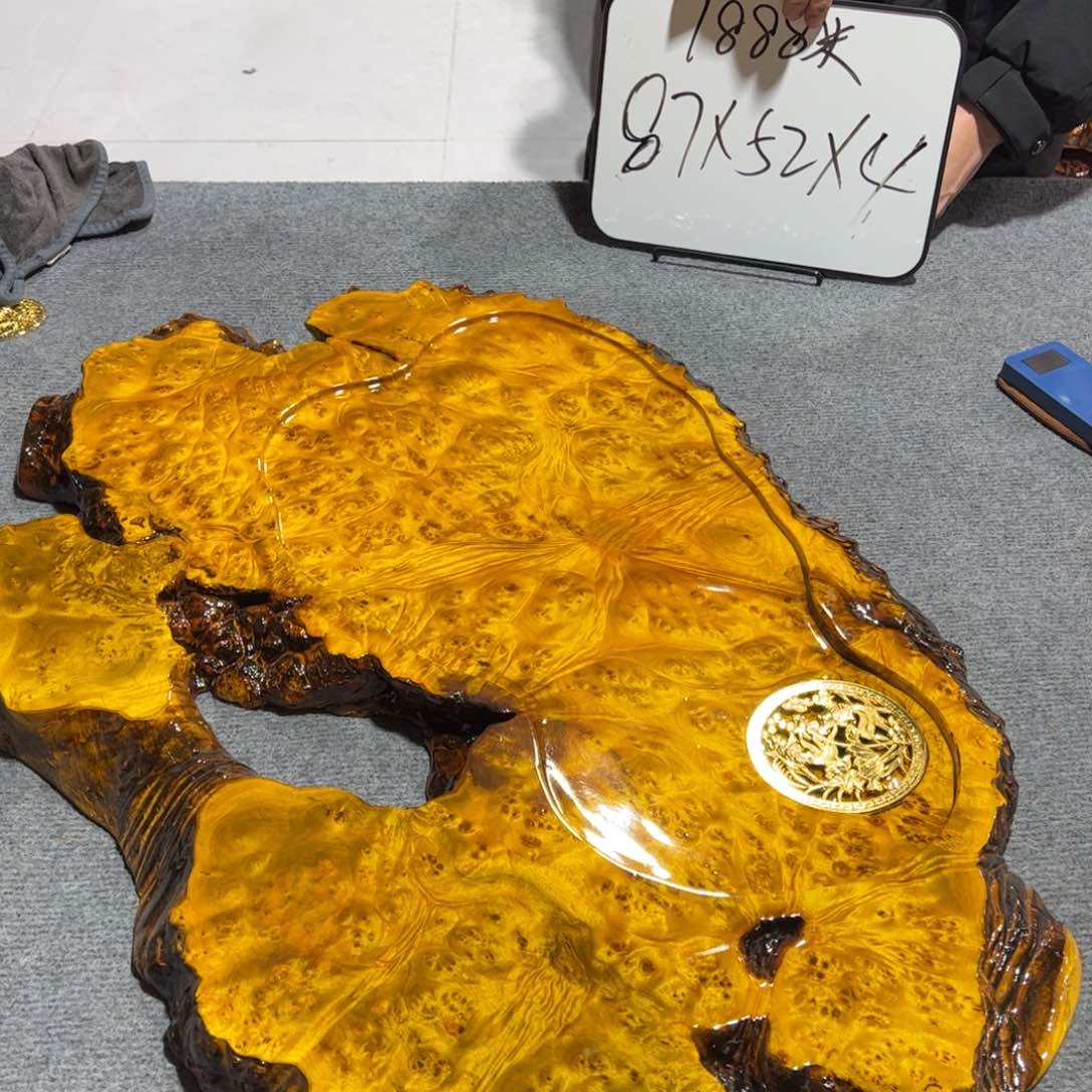 －****黄金樟茶盘整块实木