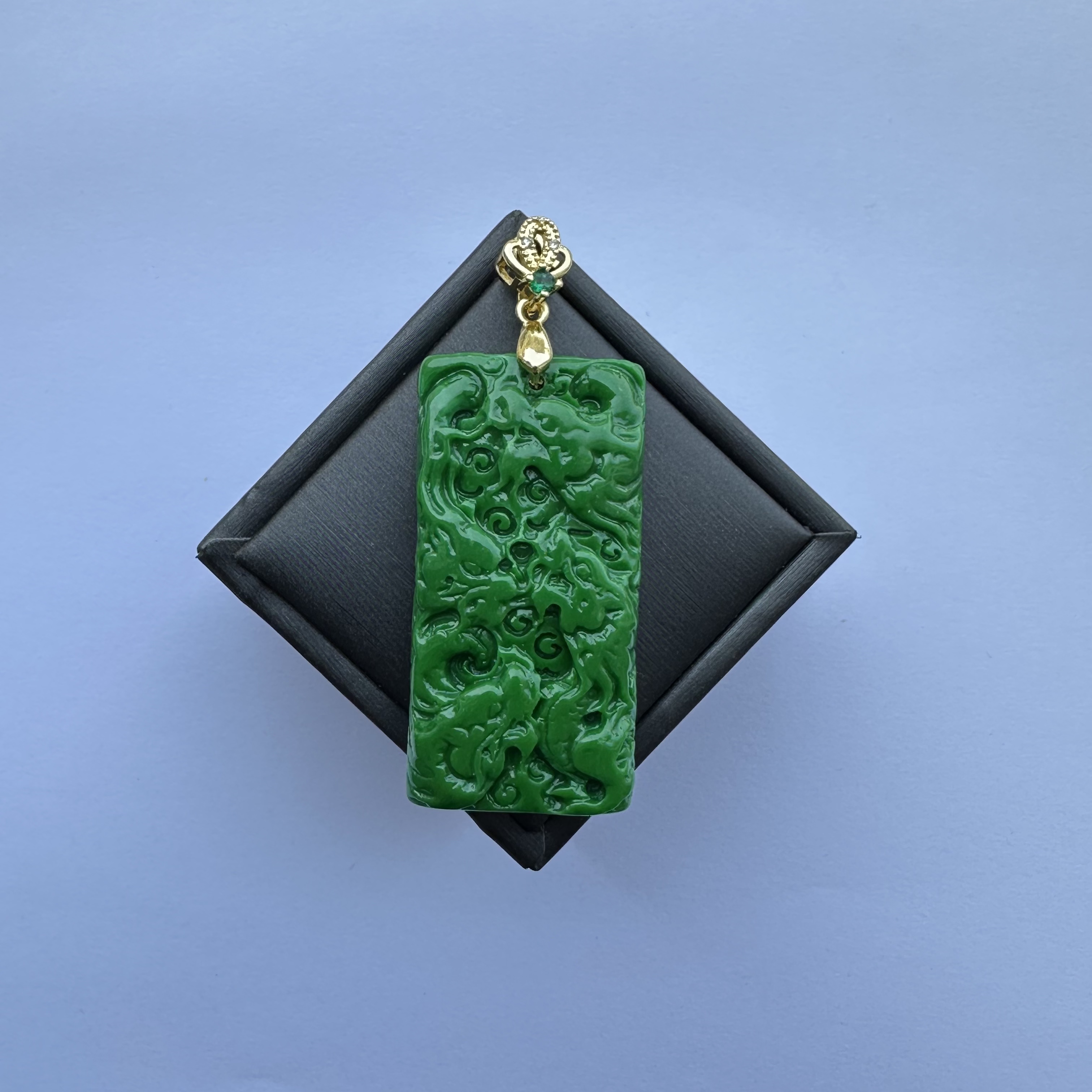 高定珠宝小绿龙凤吊坠ZX3453S