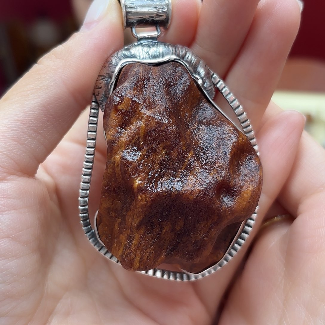 未镶嵌蜜蜡裸石36吊坠