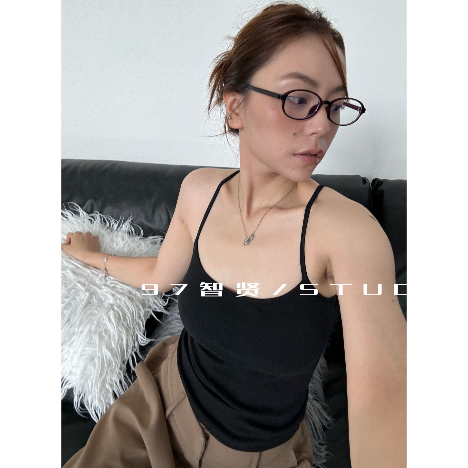 智贤 【厚棉质胸垫一体吊带内搭显瘦百搭】