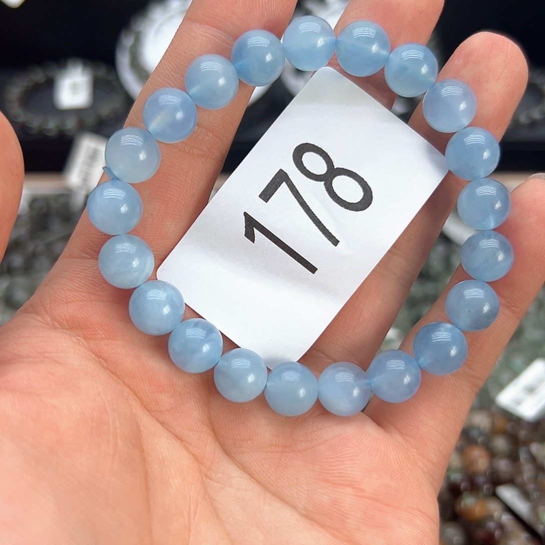 海蓝宝石手链未镶嵌天然水晶未镶嵌