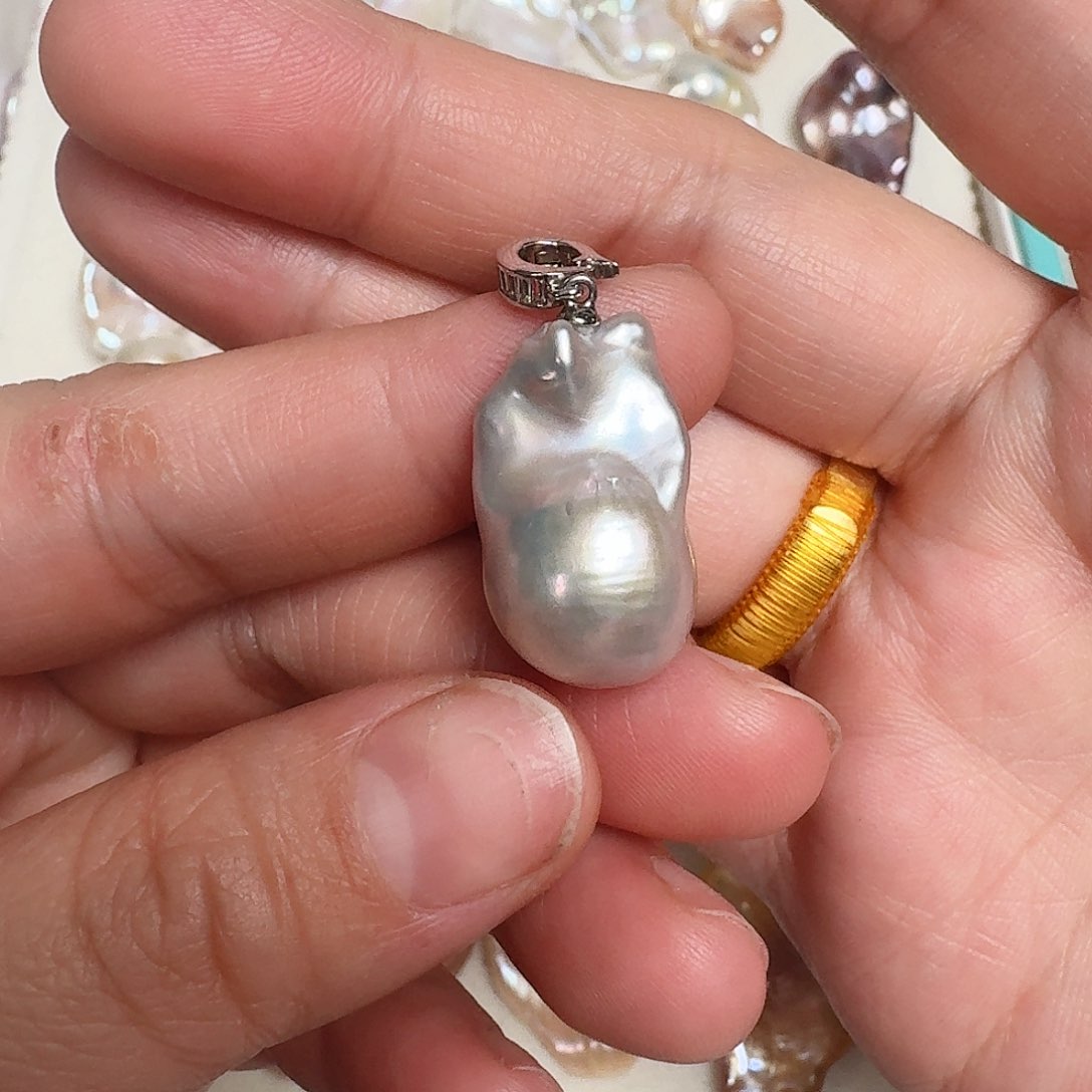 淡水珍珠颈饰银S925镶嵌