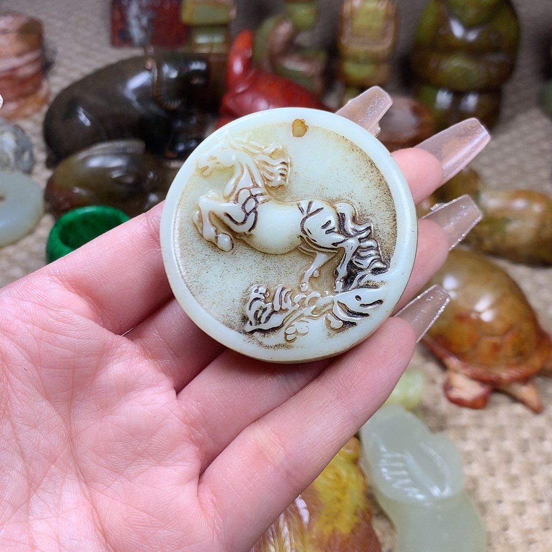 白玉菩提吊坠挂件