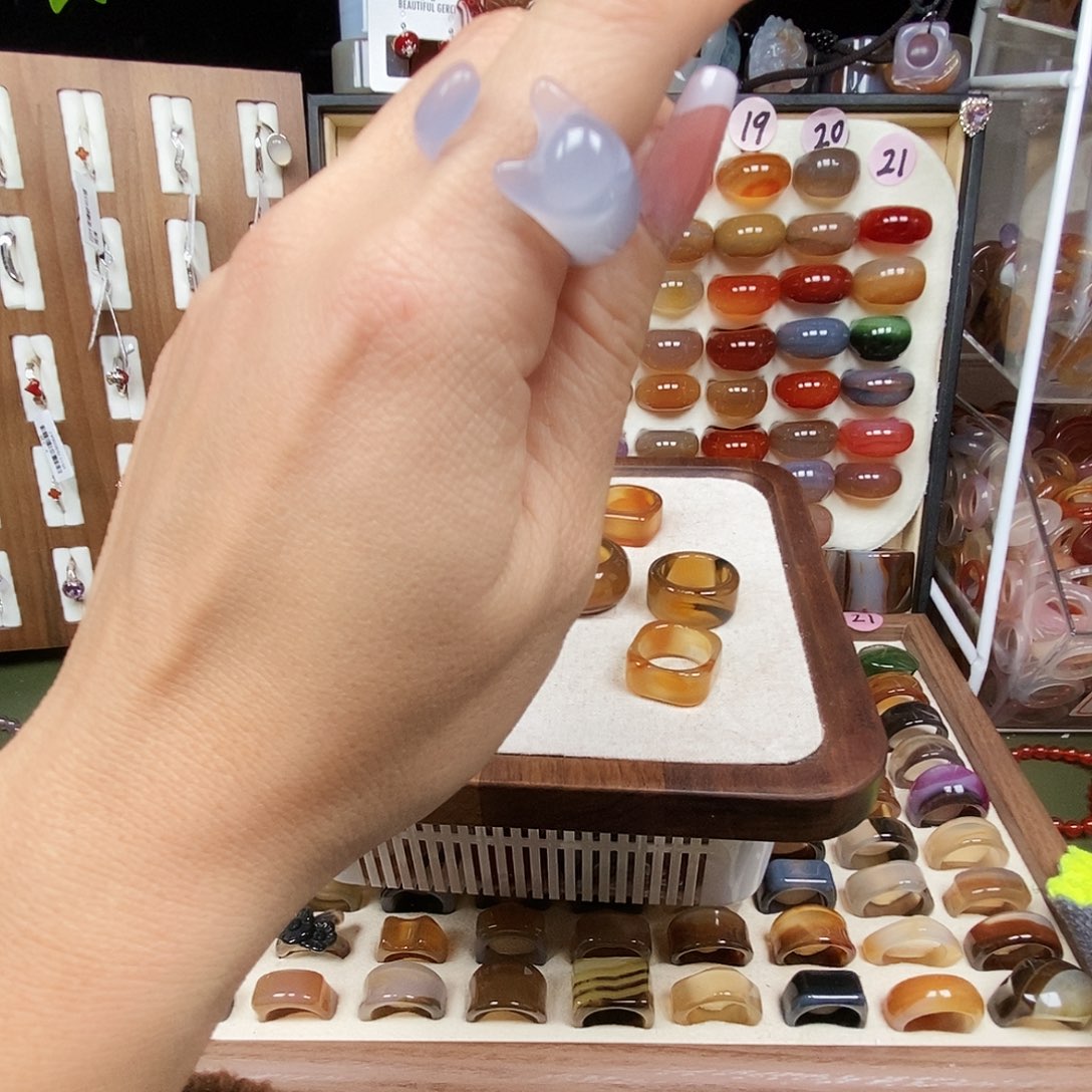 A***》玛瑙/玉髓合金戒指