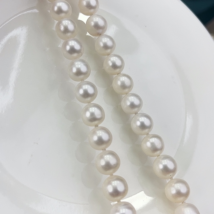 淡水珍珠颈饰银S925镶嵌卡10➕极光冷白高品