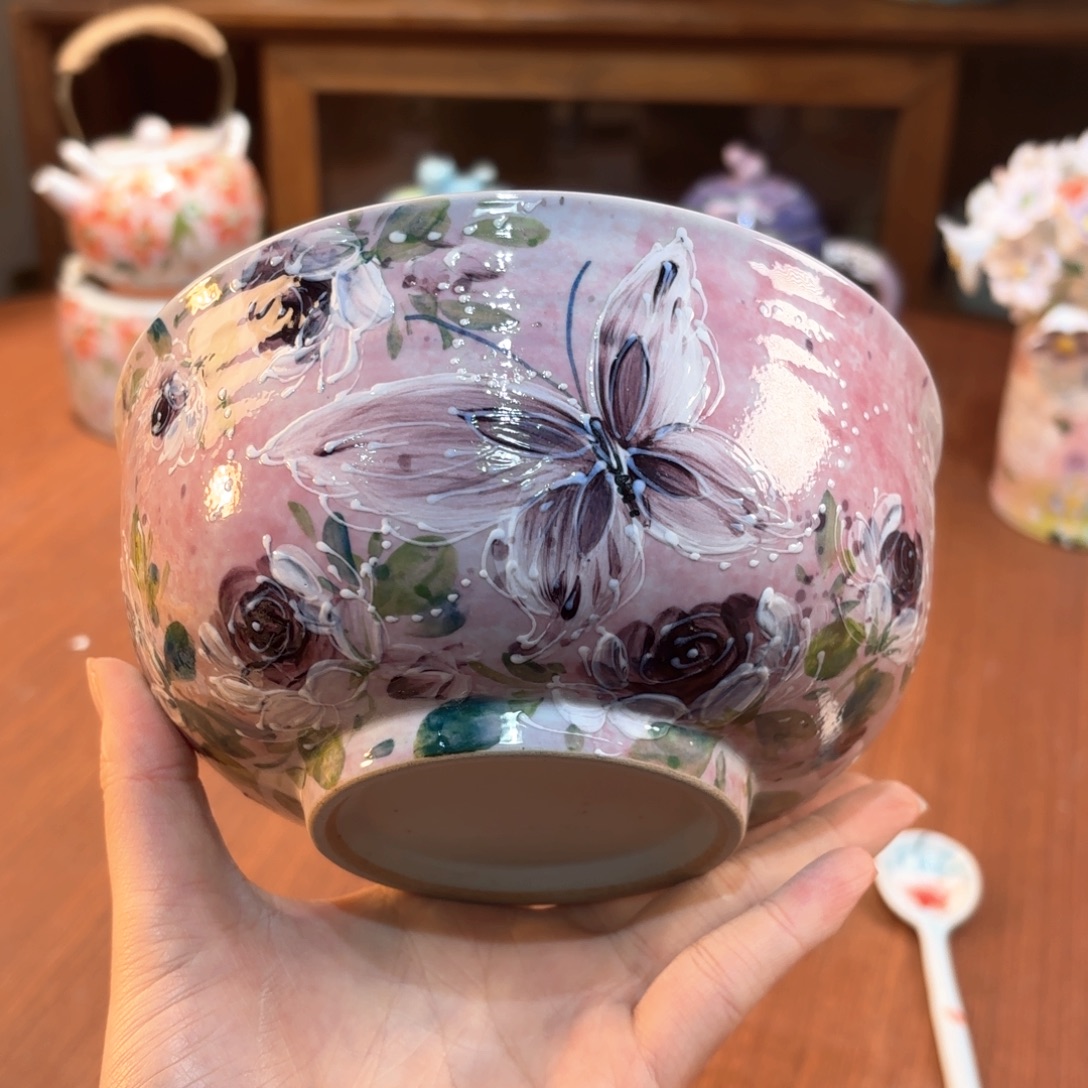 景德镇手绘高温釉下彩陶瓷茶具