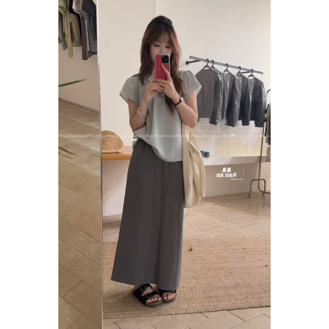 【mooi】'忘忧蓝'春夏新款韩版ins风小众设计感衬衫