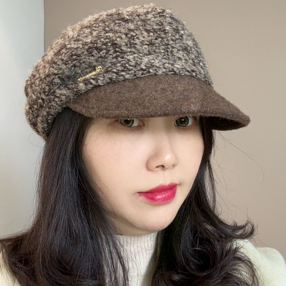 圈圈绒秋冬报童帽保暖小香风鸭舌帽冷帽秋冬超轻韩版帽子