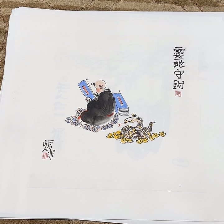 国画花鸟的翅膀是白色和35.35