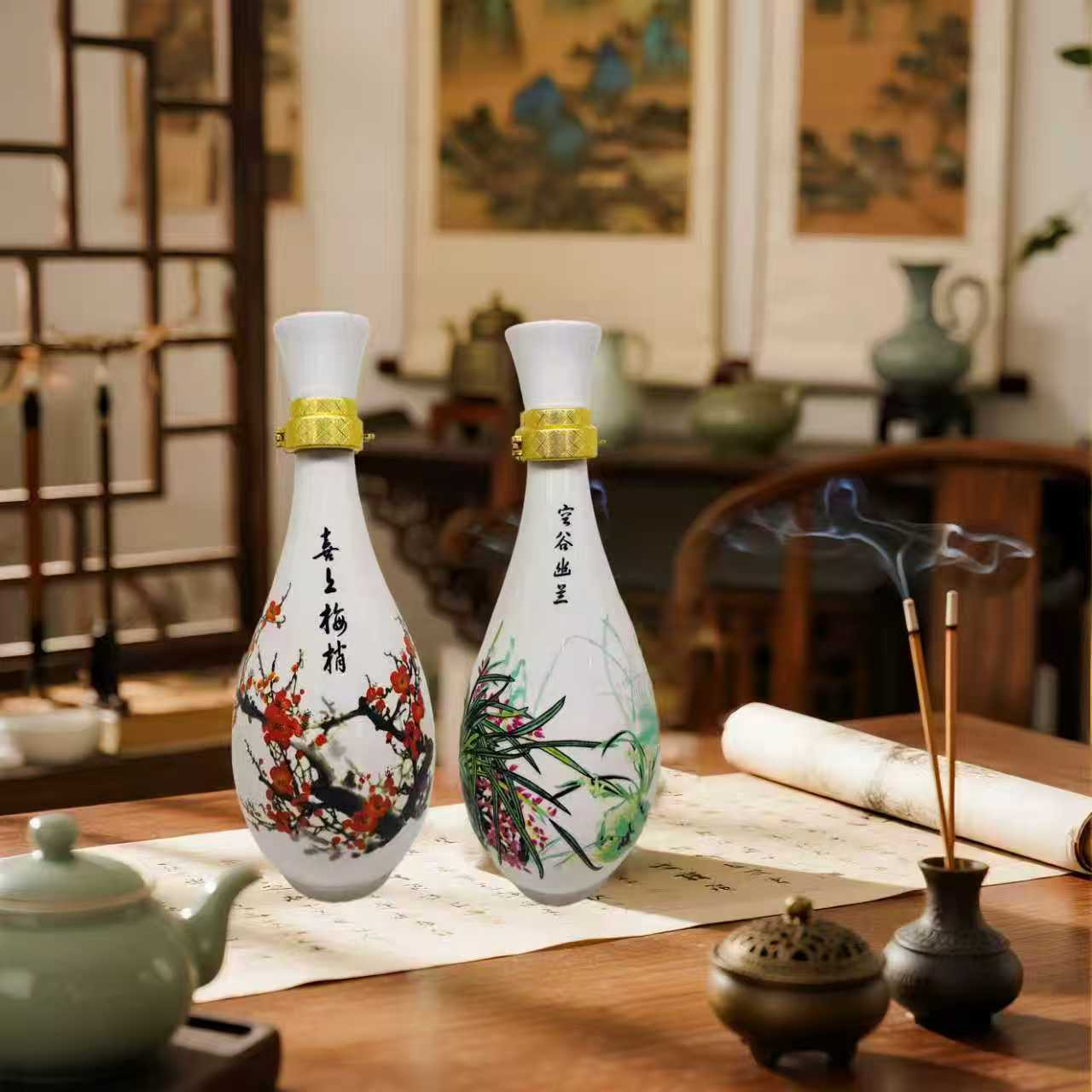 三角洲65度三角洲梅兰瓶芝麻香原浆白酒65度
