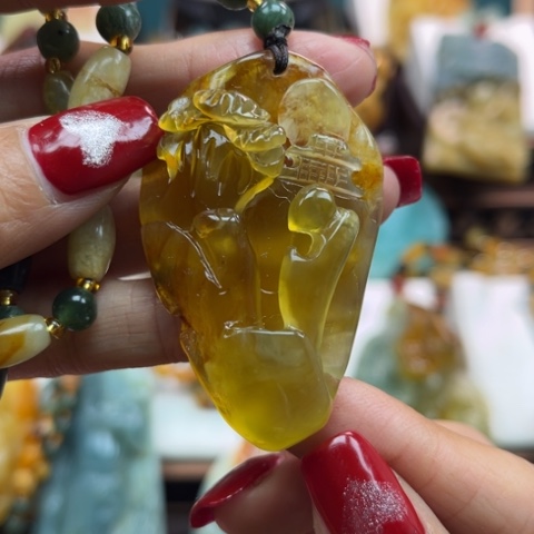 岫玉挂件未镶嵌挂件