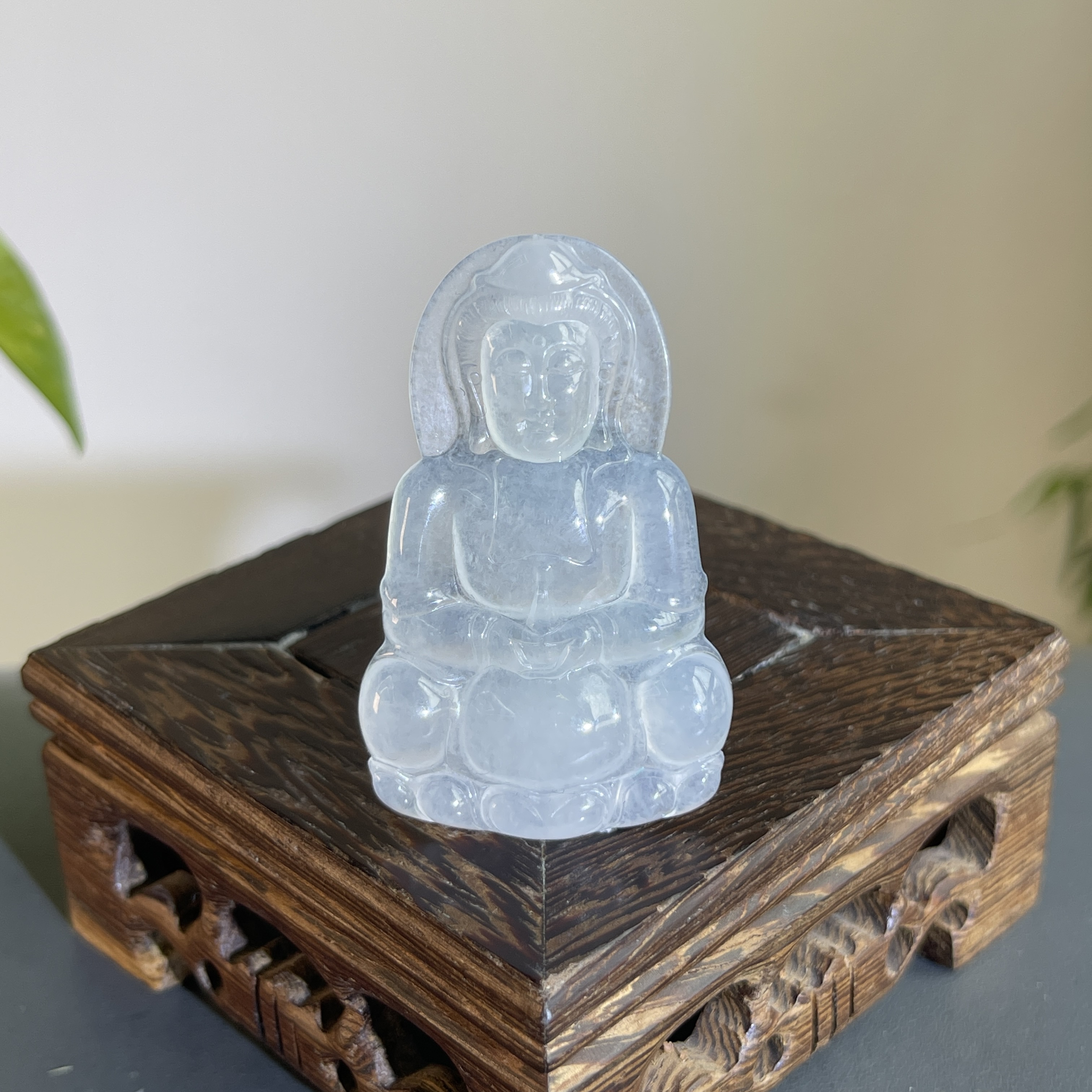 JTB27-140 天然缅甸翡翠A货 正装观音