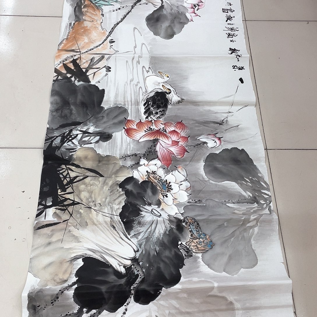 国画纯手绘花鸟山水