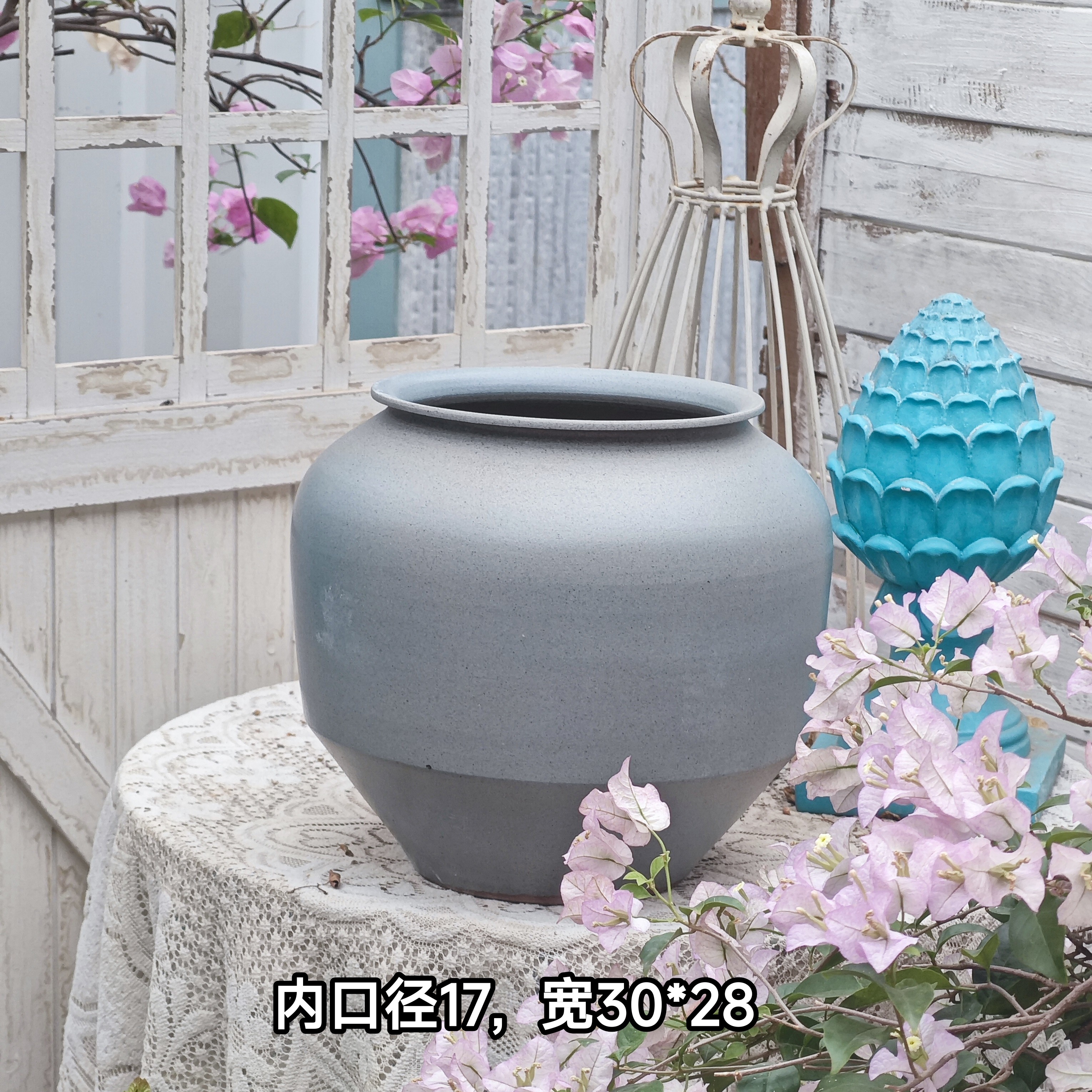 【素色款】渐变彩釉高温陶瓷盆花盆陶瓷花盆，有色差